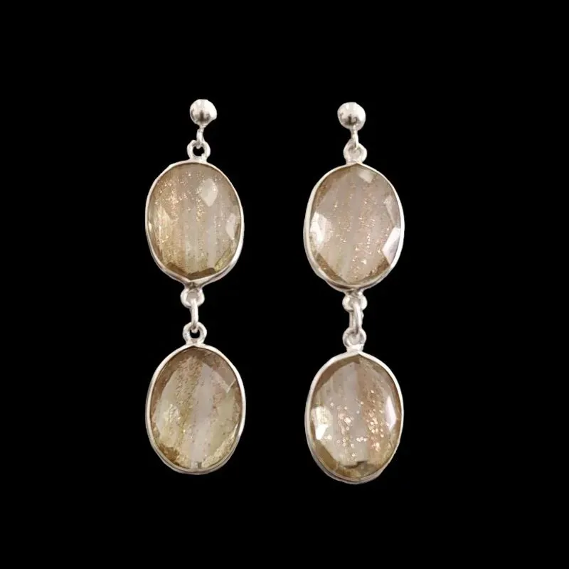 BRINCO OVAL II PEDRAS DOURADAS