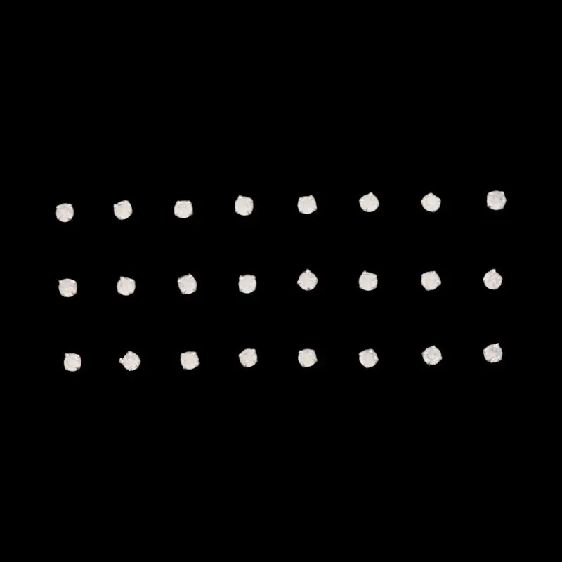 BRINCO STRASS N° 3 BRANCO (CARTELA 12 PARES)