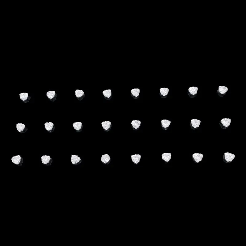 BRINCO ZIRCONIA CORAÇÃO 3X3 3MM (CARTELA 12 PARES)