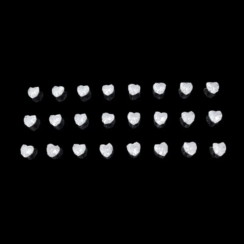 BRINCO ZIRCONIA CORAÇÃO 5X5 5MM (CARTELA 12 PARES)