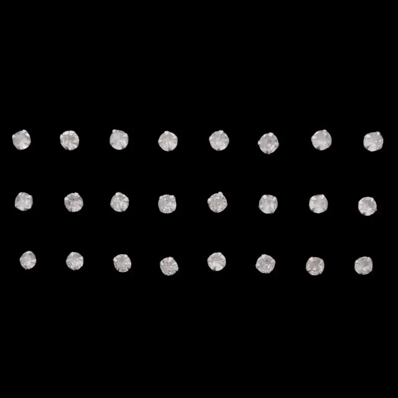 BRINCO ZIRCONIA REDONDO  N° 4 - 4MM (CARTELA 12 PARES)