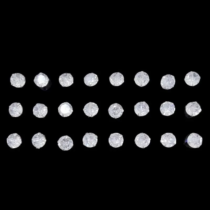 BRINCO ZIRCONIA REDONDO  N° 7  - 7MM (CARTELA 12 PARES)