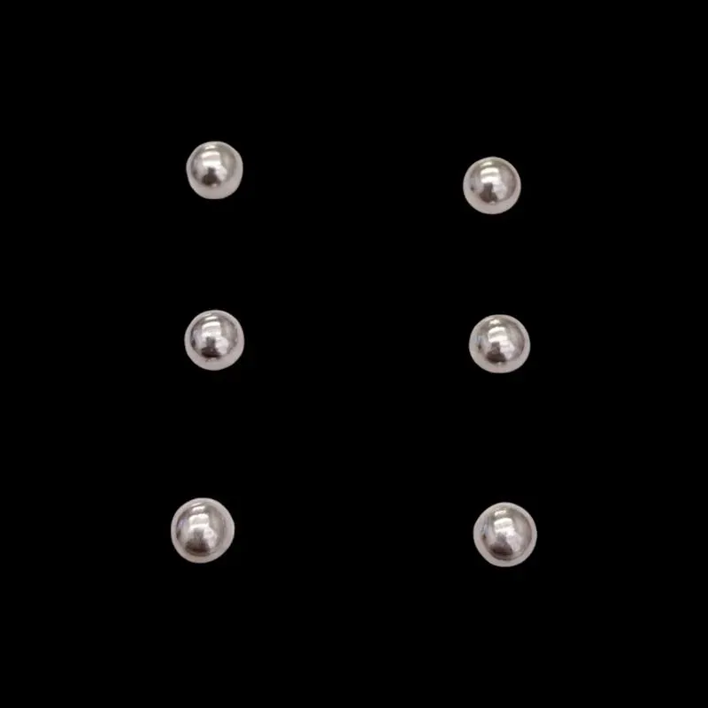 TRIO BOLAS PRATA IGUAIS N° 5