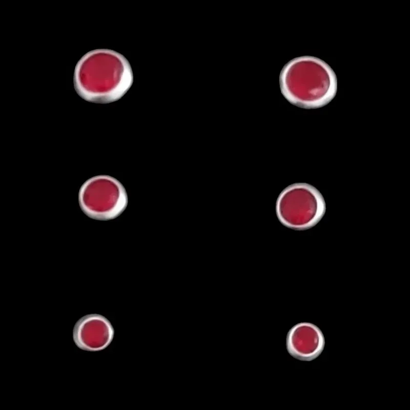 TRIO ZIRCONIA 3/4/5 MM CRAVAÇÃO INGLESA (CORES)