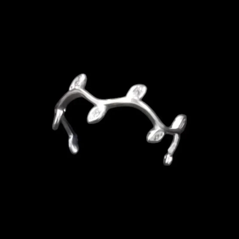 ANEL ALIANÇA 10 FOLHAS E PEDRA ZIRCONIA