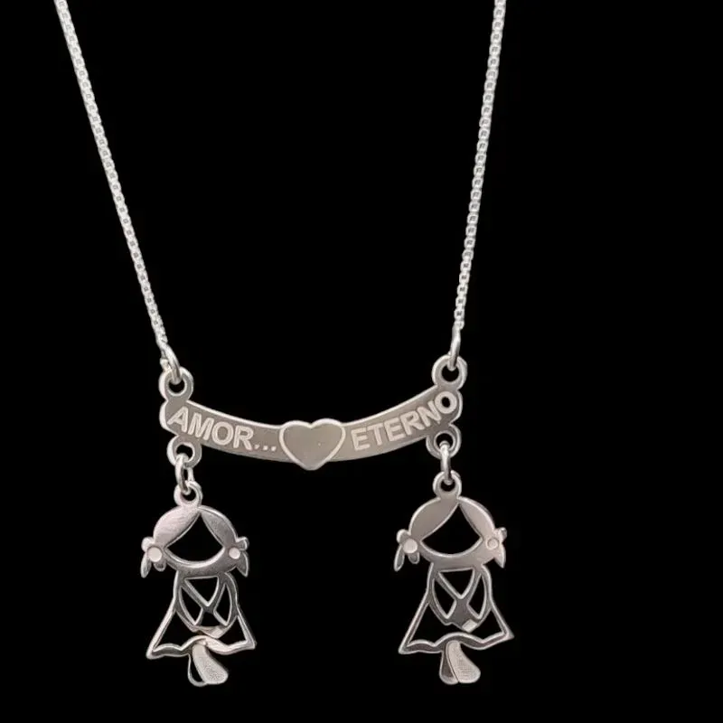 GARGANTILHA CANGA 02 FILHOS (MENINA/MENINO)