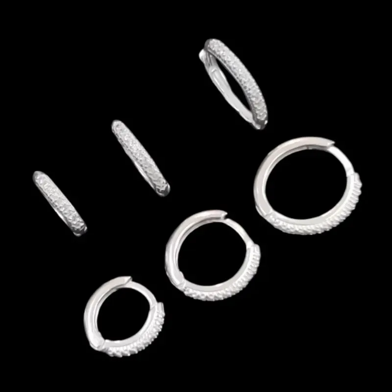 TRIO ARGOLAS CLICK FUNDIÇÃO CRAVEJADA MICROZIRCONIA P/M/G