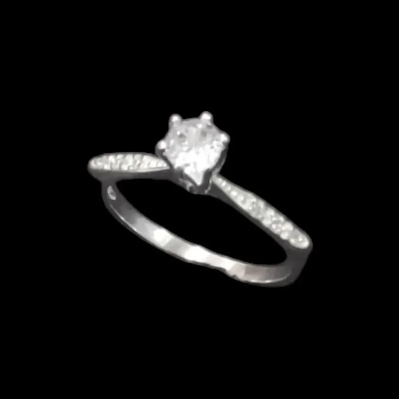 ANEL SOLITÁRIO 4 ,0MM MICROZIRCONIA LATERAL