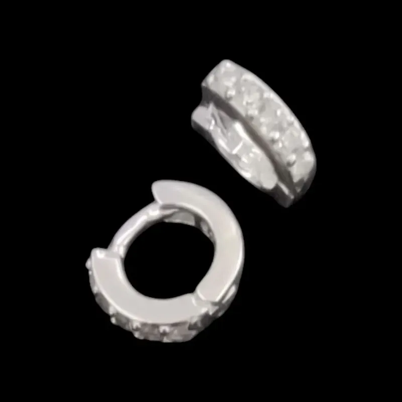 ARGOLA CRAVEJADA MICROZIRCONIA 8 MM