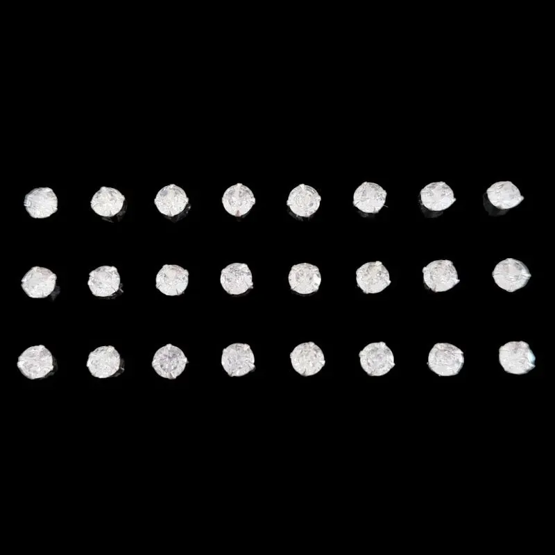 BRINCO ZIRCONIA REDONDO N° 5  - 5MM (CARTELA 12 PARES)