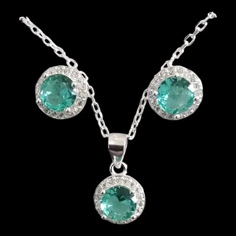 CONJUNTO GALERIA CRAVEJADO PEDRA REDONDO 7 MM