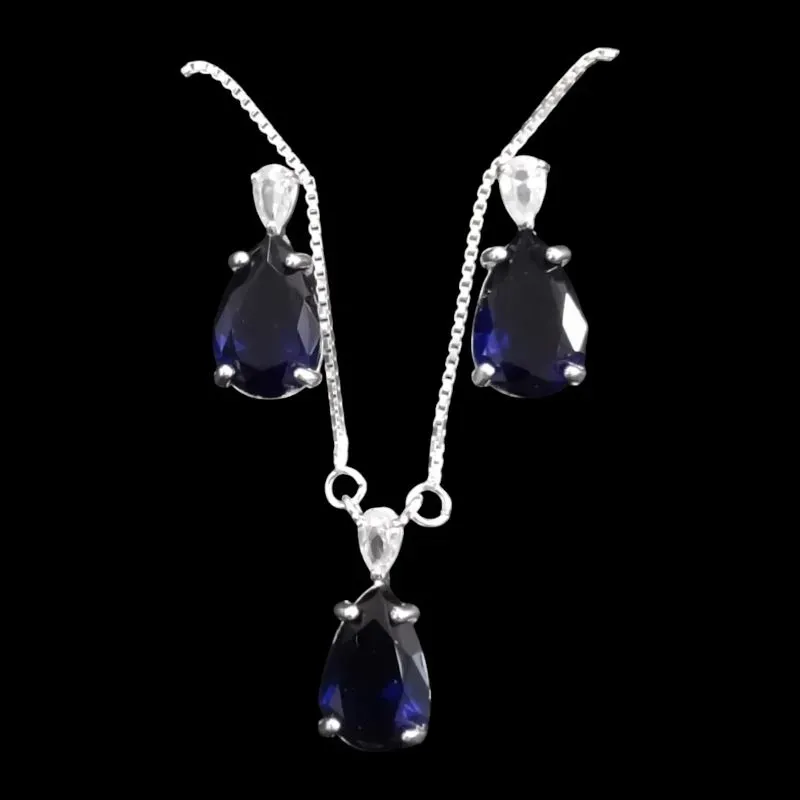 CONJUNTO GOTA COM ZIRCONIA (CORES)