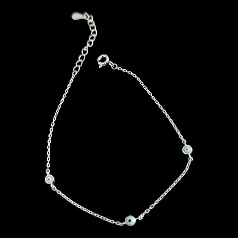 PULSEIRA OLHO GREGO FININHA 3 PEDRAS