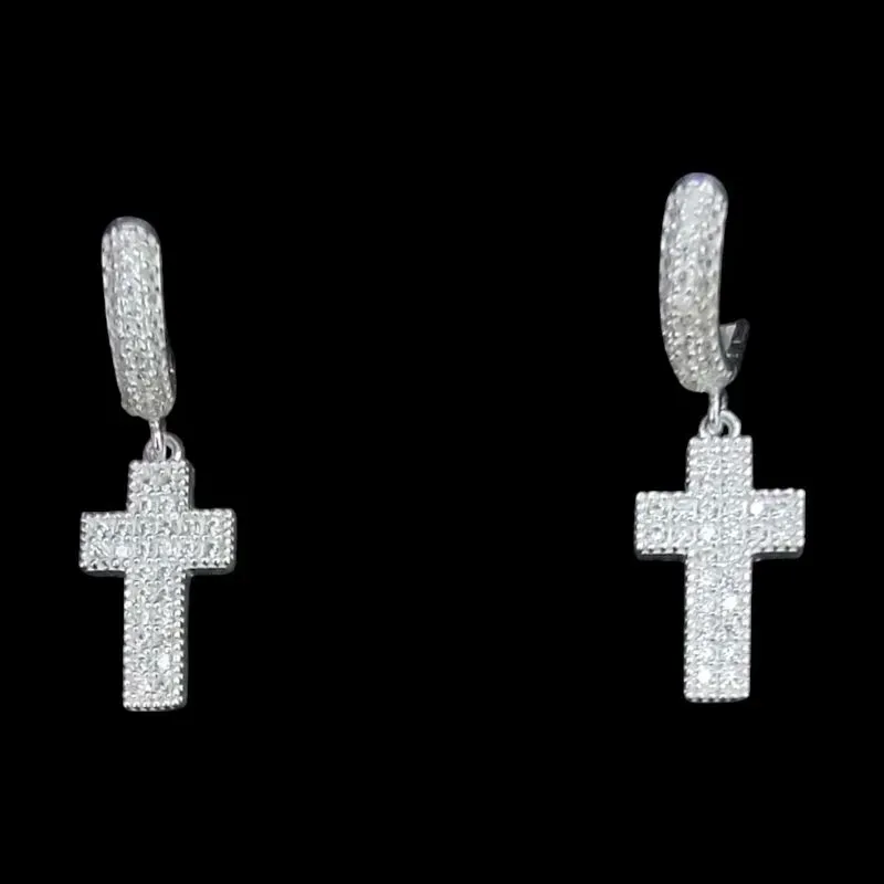 BRINCO ARGOLA CRUZ CRAVEJADA ( NEYMAR)