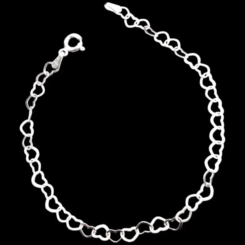 PULSEIRA ELOS CORAÇÕES  1,7 GR - 3,5 MM (*Consulte Nossos Preços Pelo WhatsApp)
