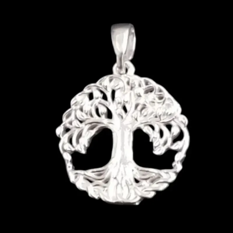 PINGENTE ARVORE DA VIDA LISA COM CIRCULO TAM. MINI