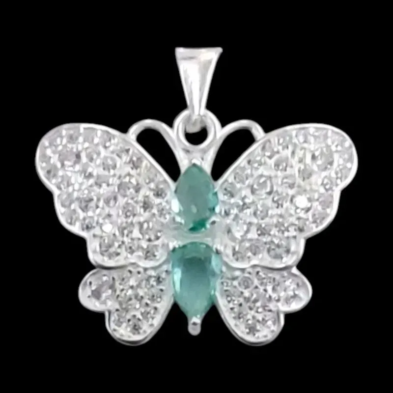 PINGENTE BORBOLETA CRAVEJADO (CORES)