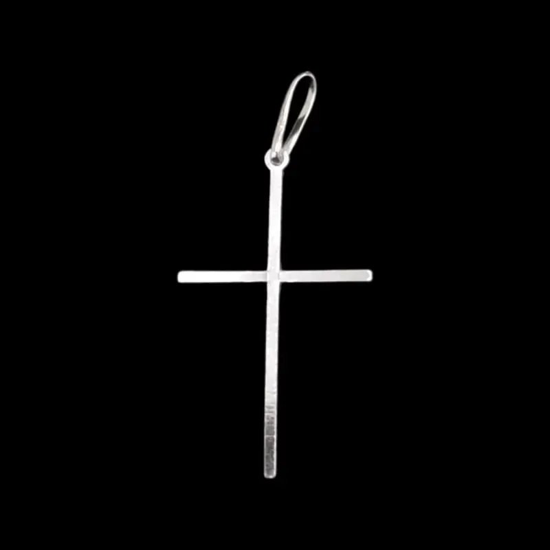 PINGENTE CRUZ LISA FIO QUADRADO TAM. MEDIO