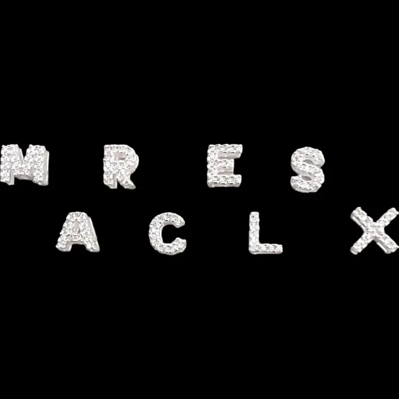 PINGENTE LETRAS CREAVEJADAS (M/A/R/C/E/L/S/X)