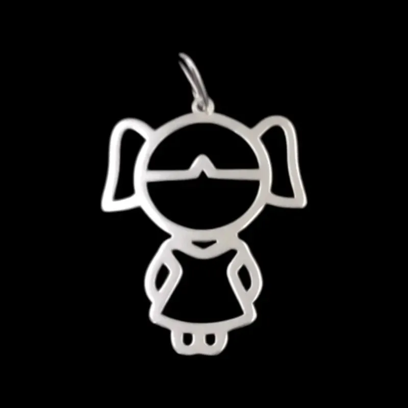 PINGENTE MENINA DESENHADA 2,5 CM