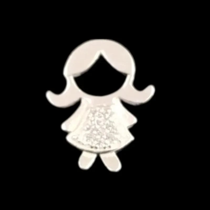 PINGENTE MENINA CRAVEJADO