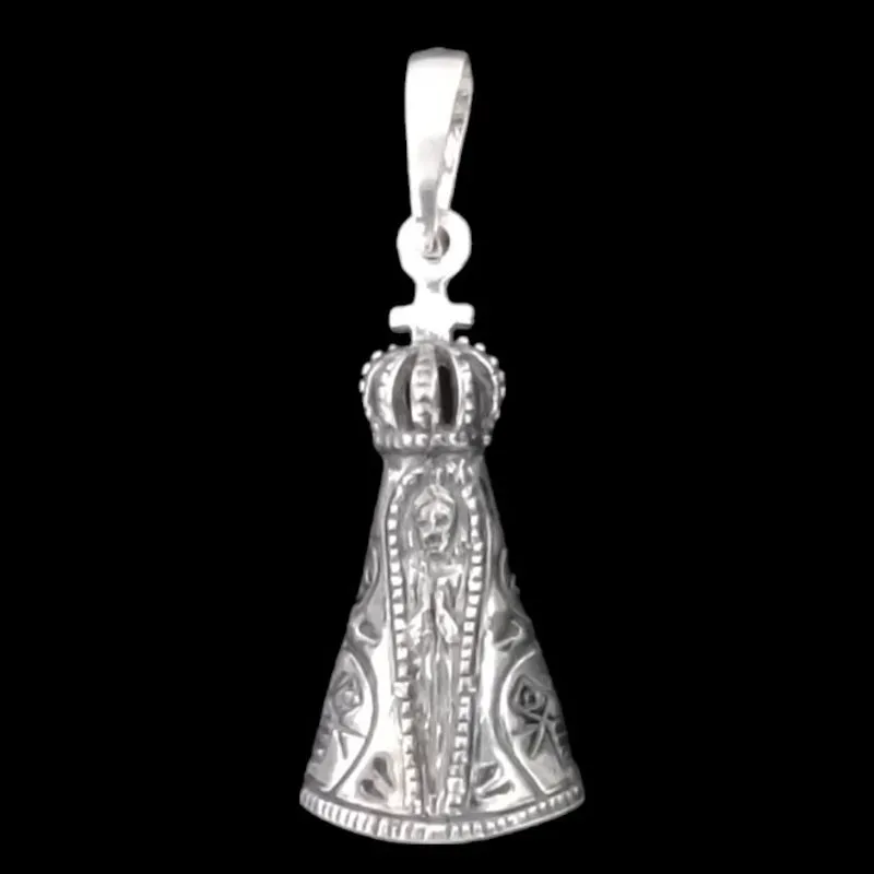 PINGENTE NOSSA SRA. APARECIDA ENVELHECIDA TAM. MEDIO