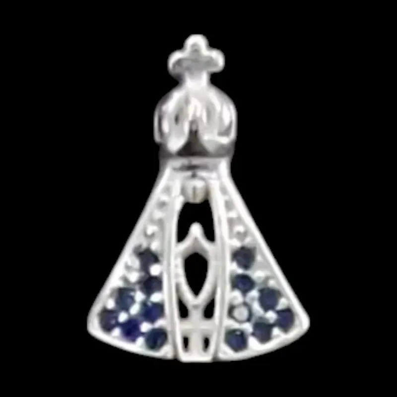 PINGENTE NOSSA SRA MANTO AZUL MINI 12 MM