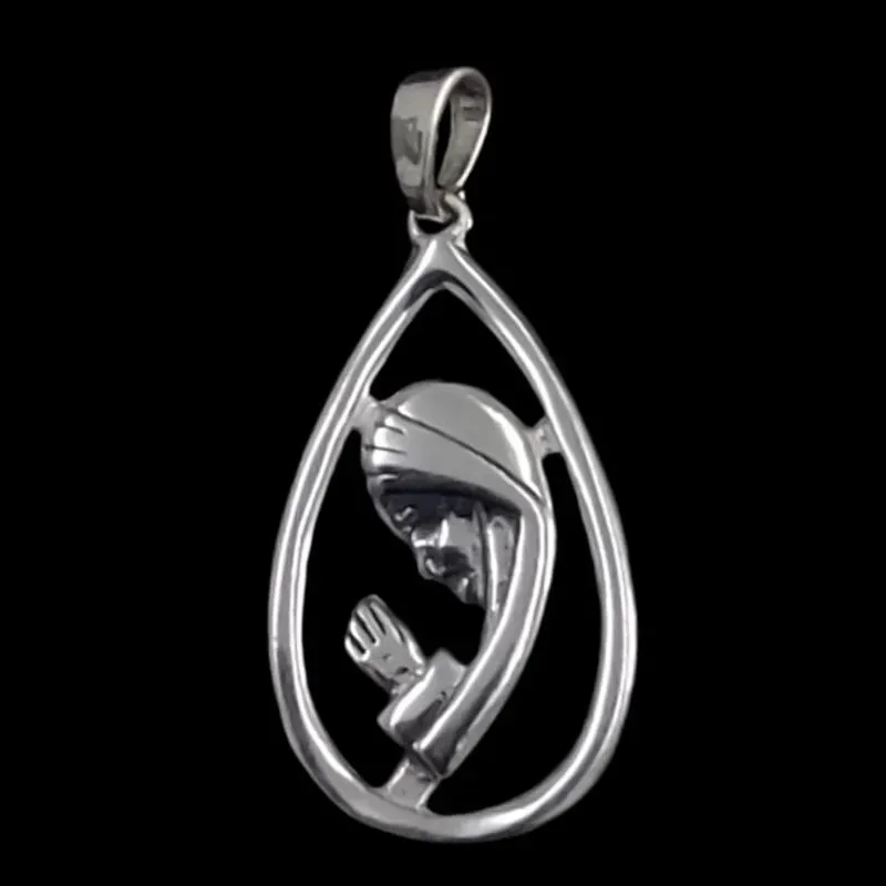 PINGENTE OVAL NOSSA SRA. APARECIDA DESENHADA