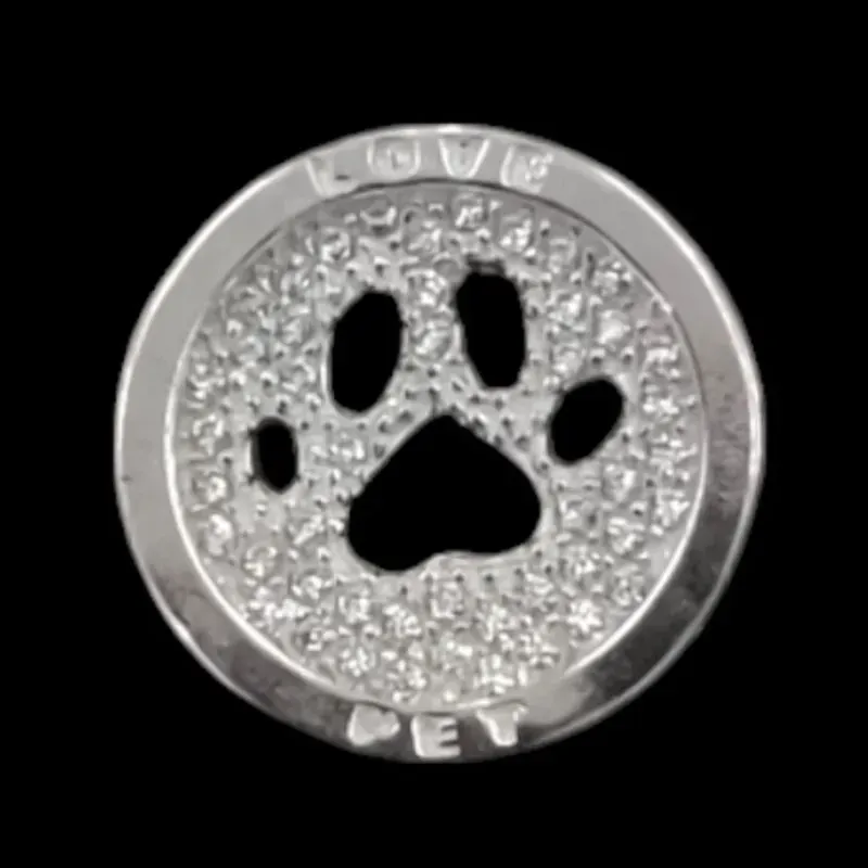 PINGENTE PATA PET LOVE CRAVEJADA