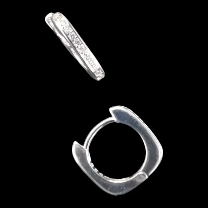 BRINCO ARGOLA CLIK CRAVEJADA FIO QUADRADO 2MM TAM P