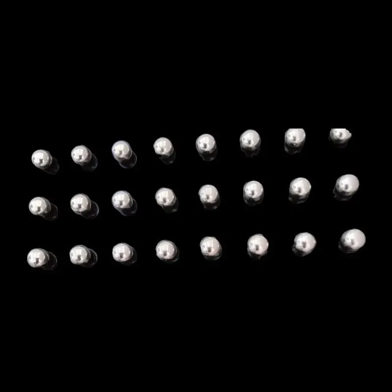 BRINCO BOLA PRATA N° 5 - 5MM (CARTELA 12 PARES)