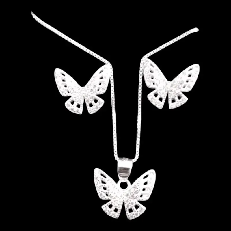 CONJUNTO BORBOLETA CRAVEJADA MICROZ. BRANCA