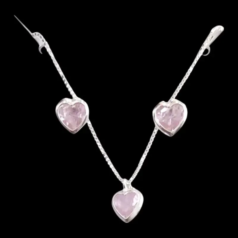 CONJUNTO CORAÇÃO 6X6  CRAVAÇÃO INGLESA TRADICIONAL ROSA