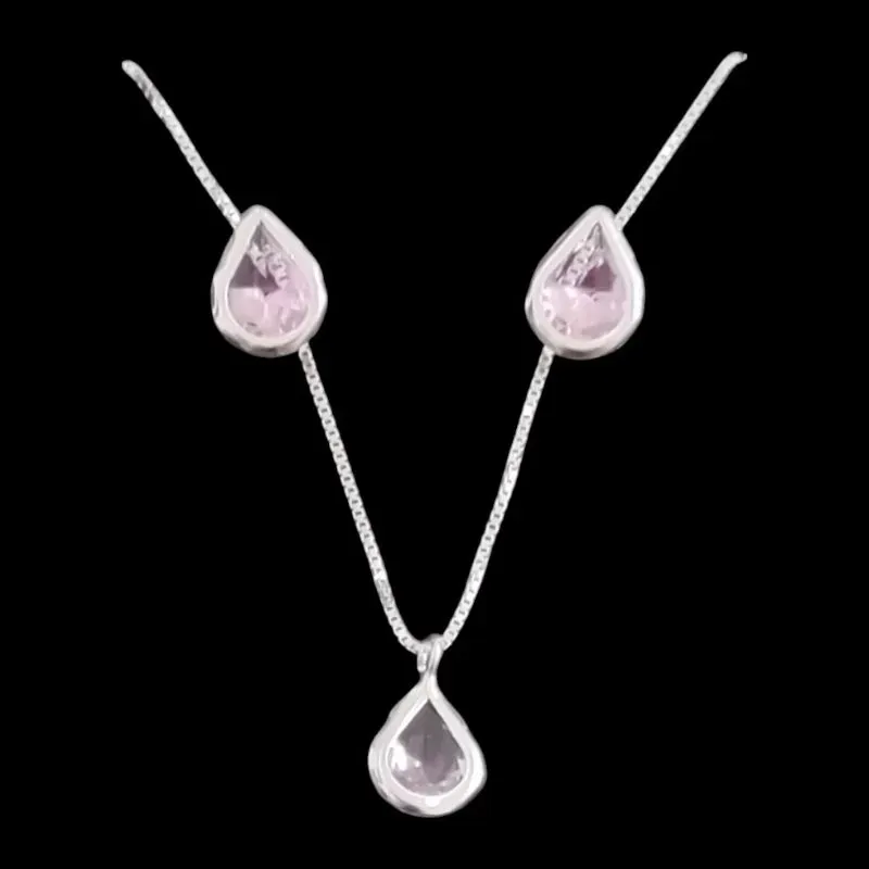 CONJUNTO GOTA 6X6  CRAVAÇÃO INGLESA TRADICIONAL ROSA