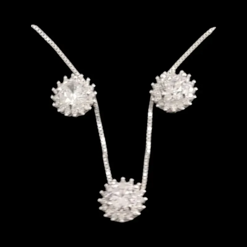 CONJUNTO ZIRCONIA REDONDO MOLDURA CRAVEJADO BRANCO