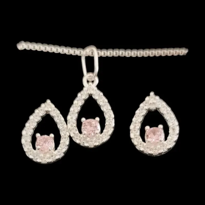 CONJUNTO GOTA CRAVEJADA E PEDRA AO CENTRO (CORES)