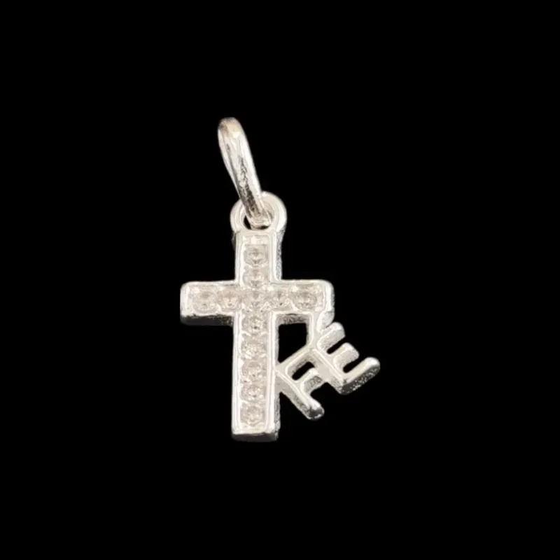PINGENTE CRUZ CRAVEJADA FÉ