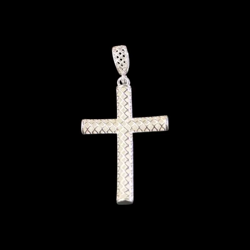 PINGENTE CRUZ RENDA ITALIANA ABAULADA