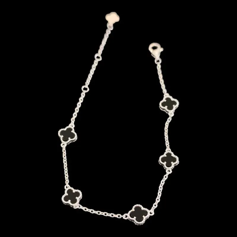 PULSEIRA  VAN CLEEF  5 TREVOS PRETA