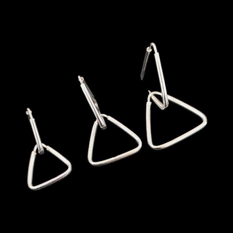 TRIO ARGOLAS TRIANGULO FIO REDONDO  P/M/G