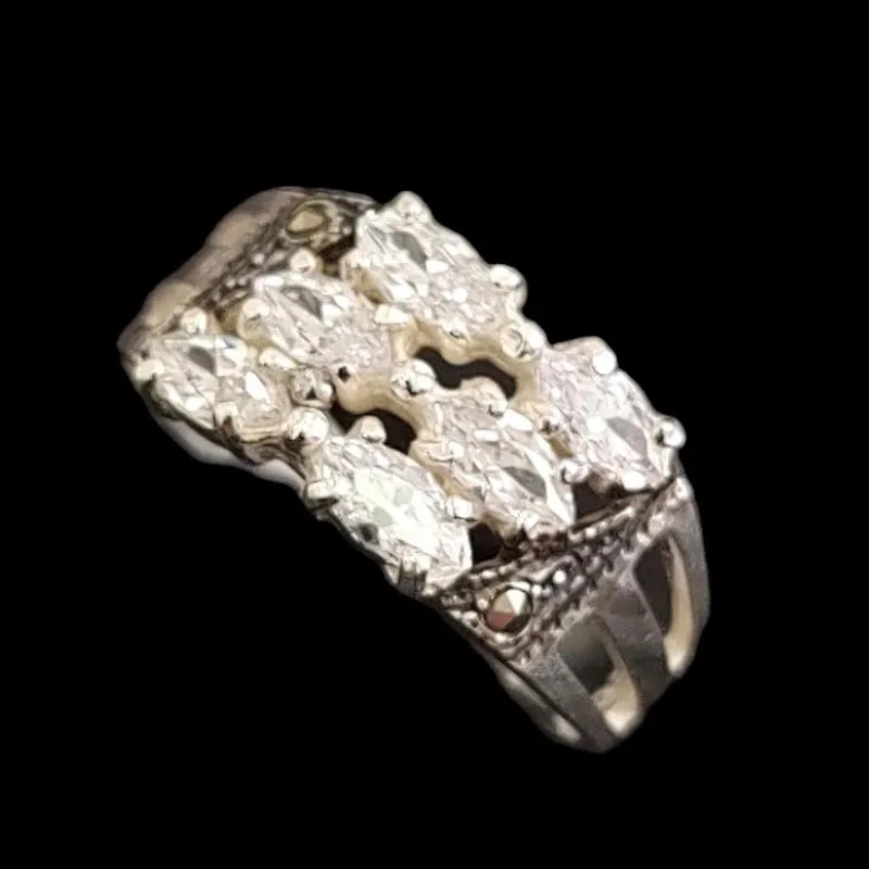 ANEL ARO TRIPLO 6 PEDRAS ZIRCONIA