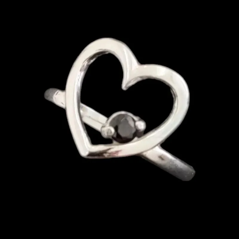 ANEL CORAÇÃO PEDRA ZIRCONIA CORES