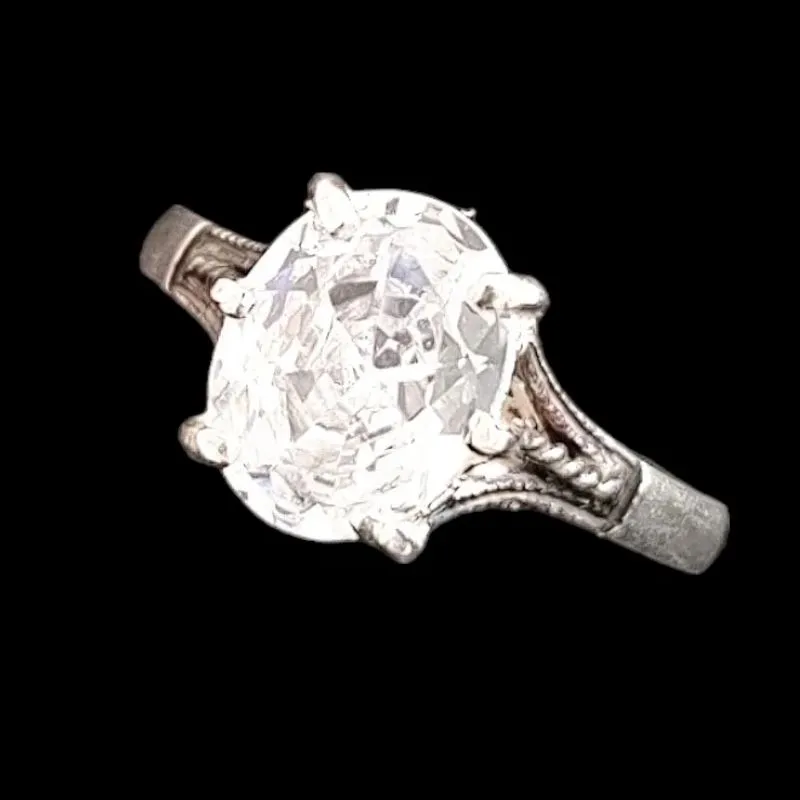 ANEL OVAL ENVELHECIDO PEDRA 6X8