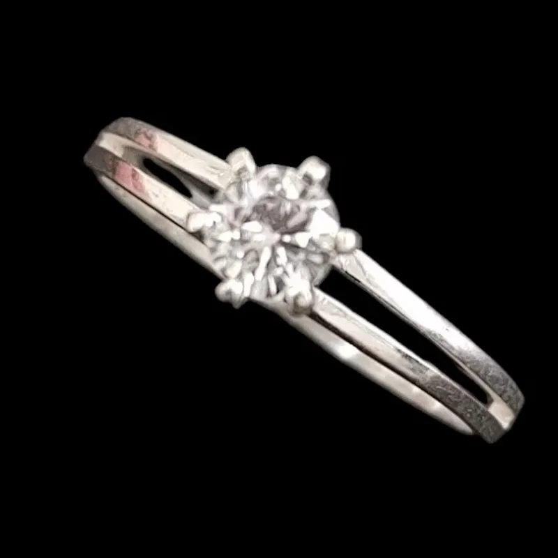 ANEL SOLITÁRIO 6 GARRAS 5,0 MM ARO DUPLO