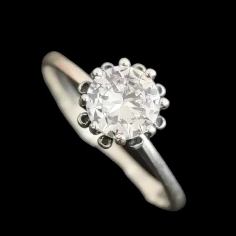 ANEL SOLITÁRIO 8 GARRAS 6,0 MM GARRAS ENVELHECIDA