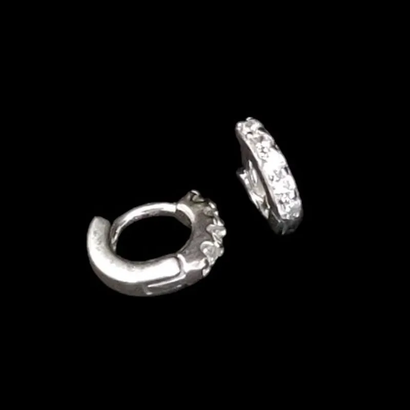 ARGOLA CLICK MICROZIRCONIA CRAVEJADA 4 PEDRAS