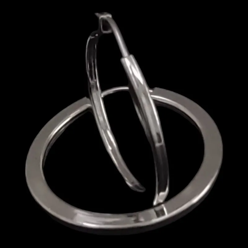 ARGOLA LISA FIO QUADRADO ARO 2,3 CM  1,8  MM