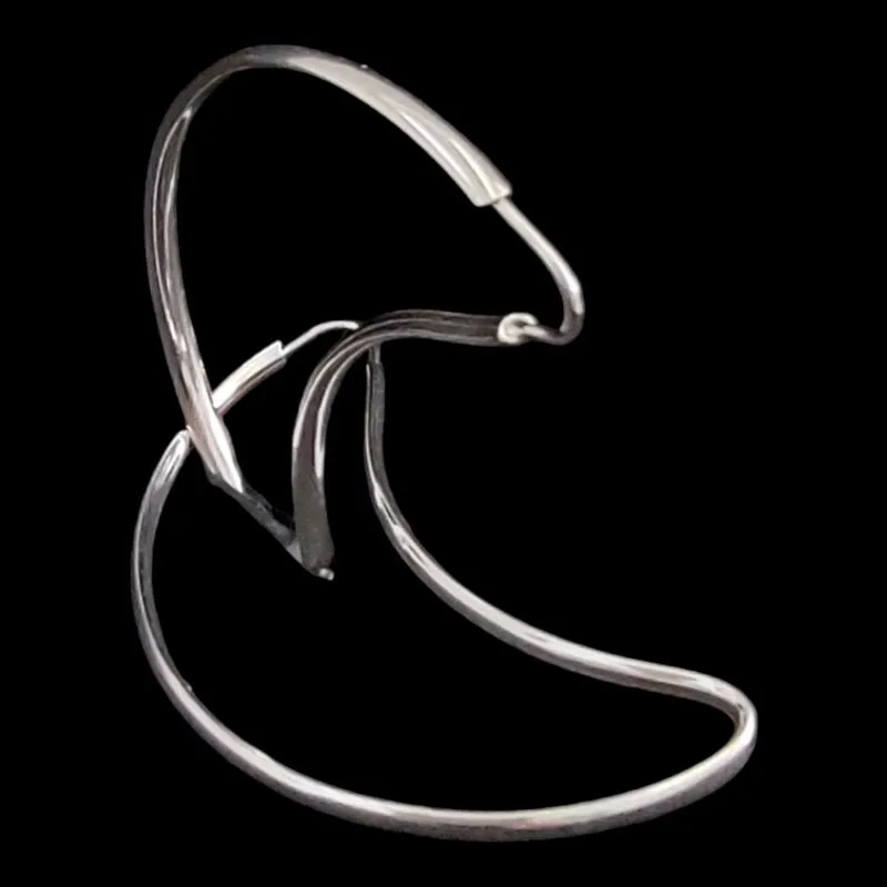 ARGOLA MEIA LUA FIO REDONDO 4,3 CM 2,0 MM