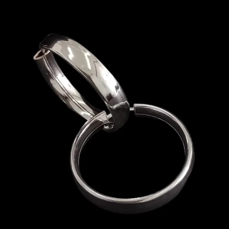 ARGOLA REDONDA MEIA CANA 2,3 CM 4 MM