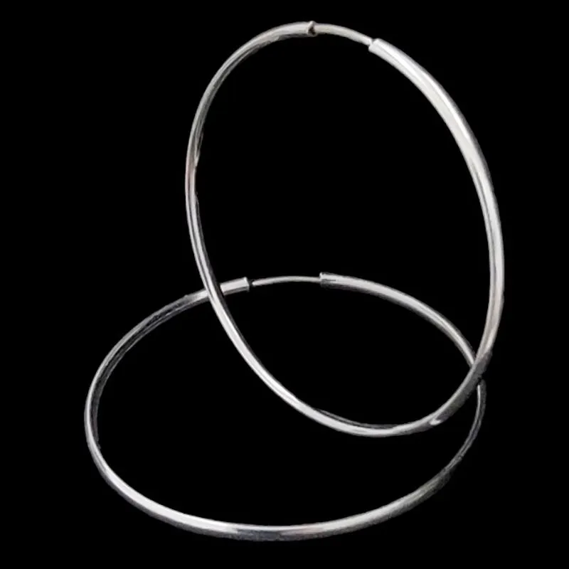 ARGOLA REDONDA MEIA CANA 4,3 CM 2,0 MM